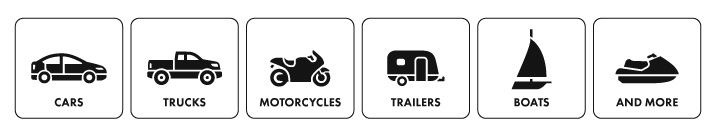 we accept cars, trucks, motorcycles, trrailers, boats, and other recreational vehicles.